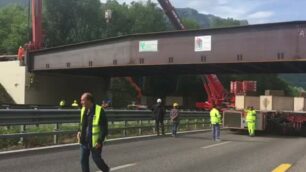 VIDEO, Statale 36: il varo del ponte di Annone Brianza