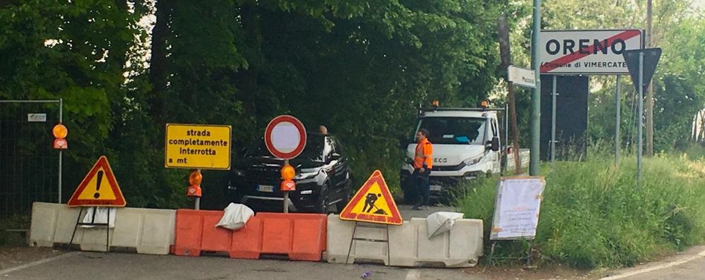 Strada chiusa Vimercate cascina del Bruno