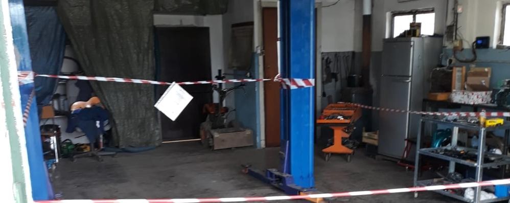 L’officina meccanica abusiva di Cesano Maderno