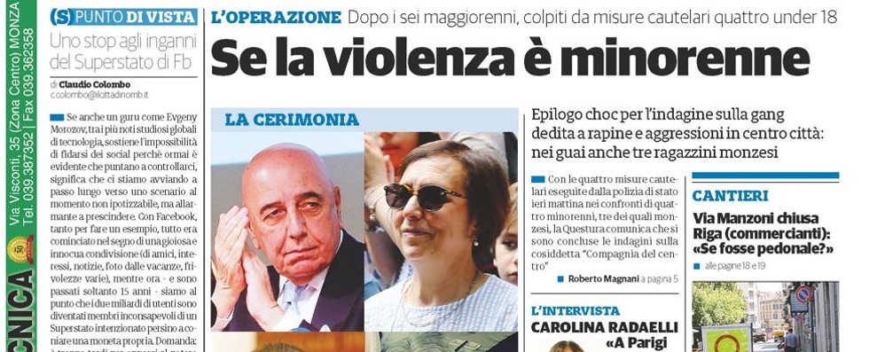 prima pagina il CittadinoMb giovedì 20 giugno 2019