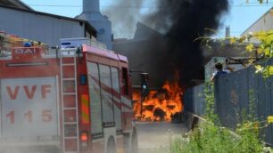 L’incendio di GiussanoFoto Edoardo Terraneo