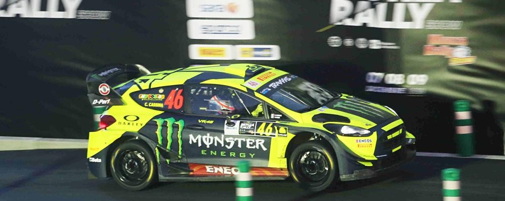 Monza Rally 2018 L auto di Valentino Rossi e Cassina durante una prova