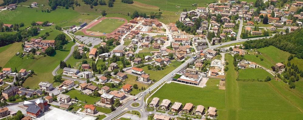 Un’immagine dall’alto di Clusone