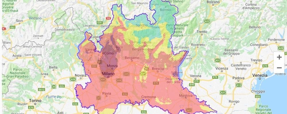 Meteo mappa ozono 26 giugno 2019