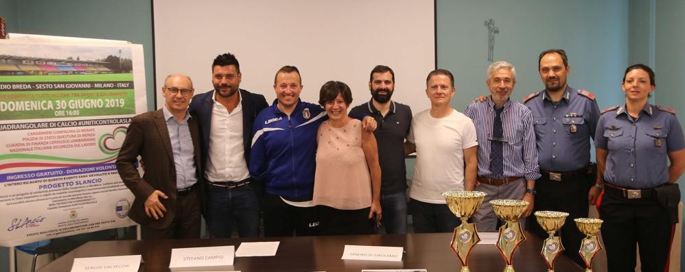 La presentazione della partita calcio benefica