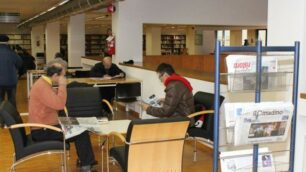 La sala interna della biblioteca di Seregno