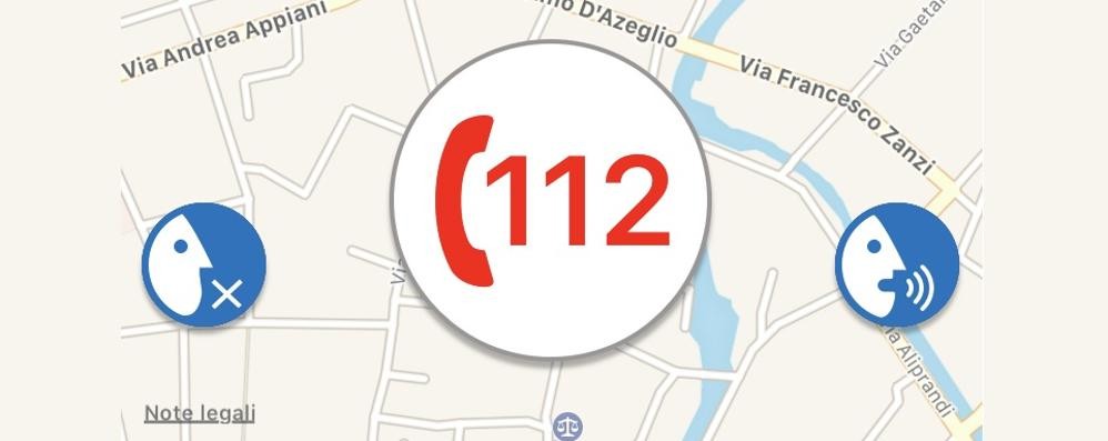 Monza App Where are You 112: il tap a sinistra è la modalità per la chiamata muta