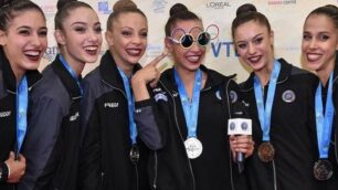 Ritmica Italia argento mondiale a Sofia all around - foto Fgi su facebook