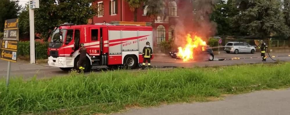L’intervento dei vigili del fuoco