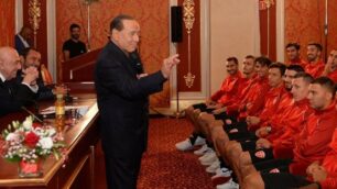 Il patron Silvio Berlusconi incontra squadra e staff