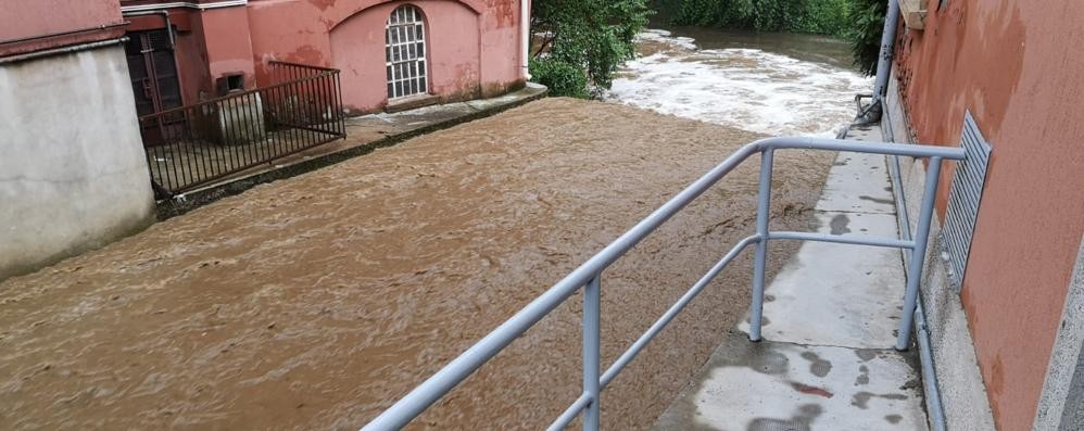 Triuggio maltempo 9 luglio 2019: il torrente Brovada si butta nel Lambro