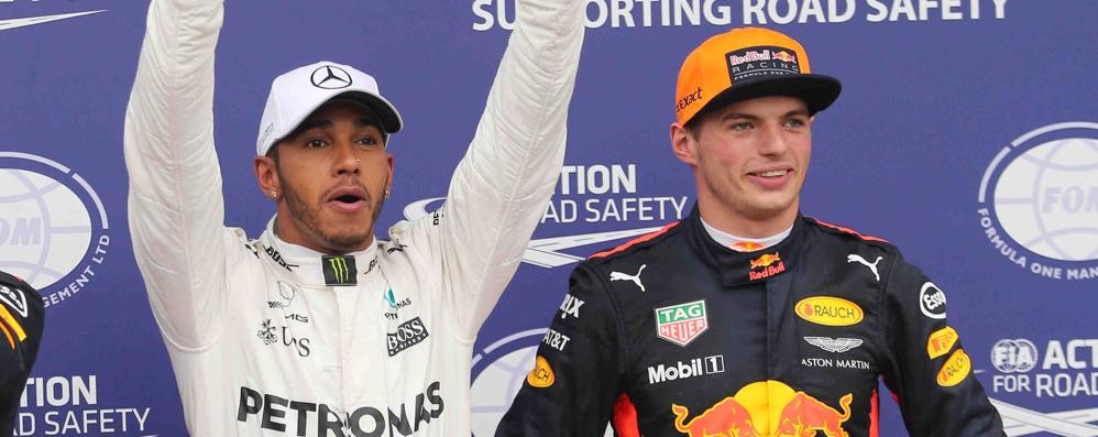 Lewis Hamilton e Max Verstappen a Monza nel 2017Fabrizio Radaelli