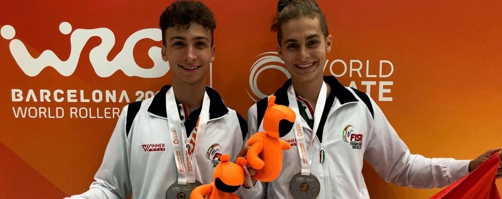 Roller Macherio campione del Mondo freestyle con la coppia Guslandi - Degli Agostini