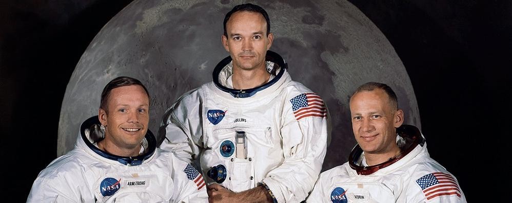 L’equipaggio dell’Apollo 11: Neil Armstrong, Michael Collins e Buzz Aldryn