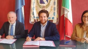 Da sinistra Alessandro Scarabelli, Alberto Rossi e Ivana Mariani