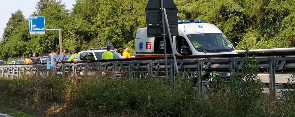 L’incidente vicino all’uscita di CostamasnagaFoto Edoardo Terraneo