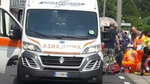 Briosco incidente auto moto via 11 febbraio zona Fornacetta