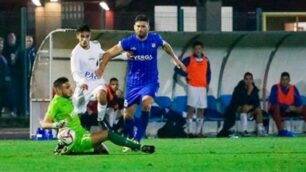 Martino Borghese in maglia azzurra