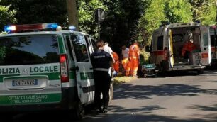 L’incidente fra ciclisti a Giussano