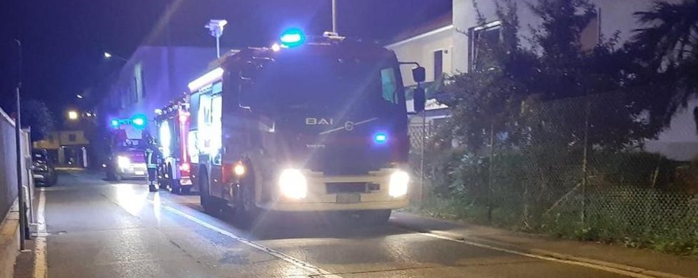 Biassono, l’intervento dei vigili del fuoco in via Locatelli