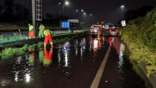 Lo svincolo allagata in Valassina