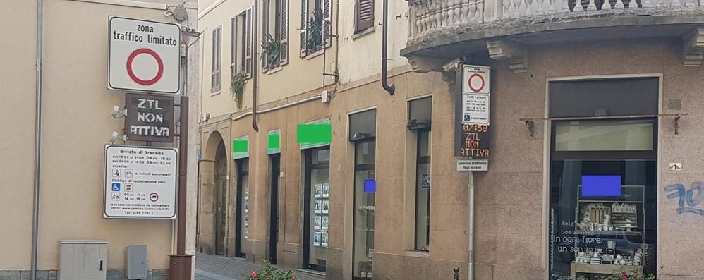 L’ingresso della Zona a traffico limitato (Ztl) di Lissone