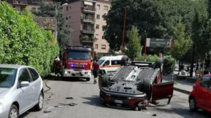 La scena dell’incidente in via della Birona
