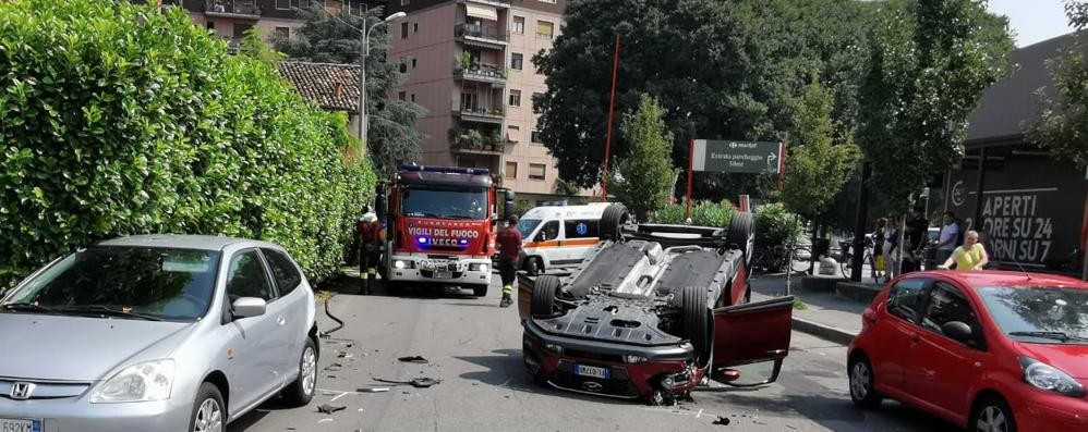 La scena dell’incidente in via della Birona