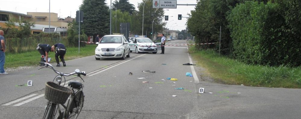 Muggiò Nova Milanese incidente stradale mortale: investito ciclista - foto Cinzia Pizzo