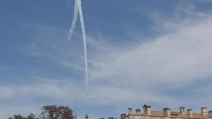 Monza: le foto dell’assaggio di Gp d’Italia con le Frecce tricolori