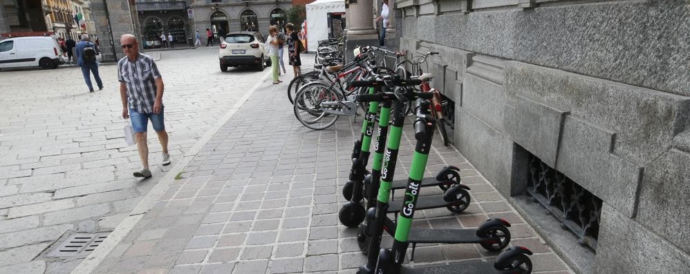 Monza Monopattini elettrici in piazza Roma