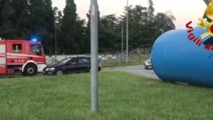 Monza autocisterna rovesciata viale Industrie-Salvadori