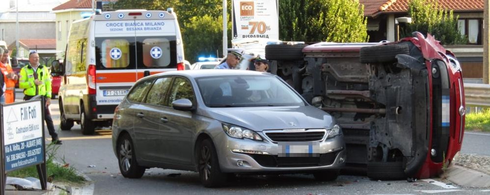 Sovico incidente sulla provinciale Sp 6