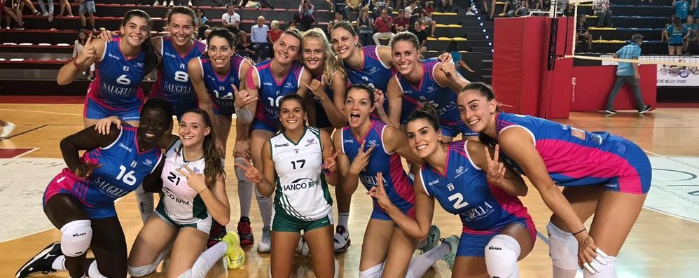 La gioia delle ragazze della Saugella Monza