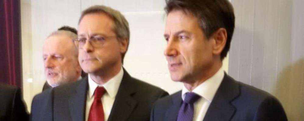 Assolombarda presidente Carlo Bonomi e presidente del consiglio Giuseppe Conte