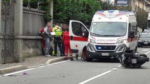 Incidente auto moto Barlassina