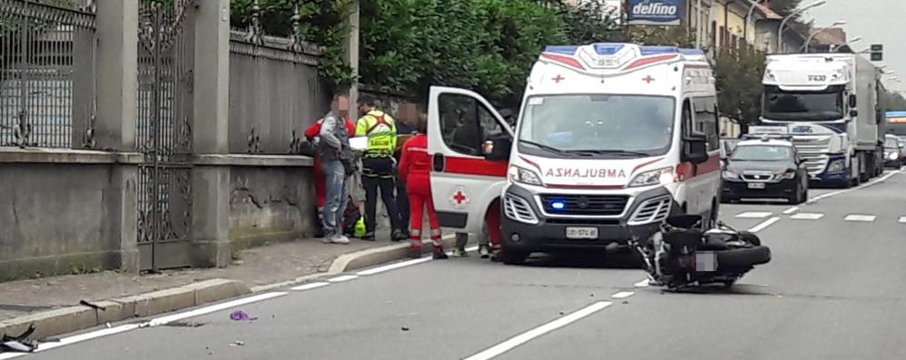 Incidente auto moto Barlassina