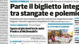 prima pagina il Cittadino giovedì 3 ottobre 2019