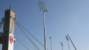 Monza stadio Brianteo installazione nuovo impianto luci  led