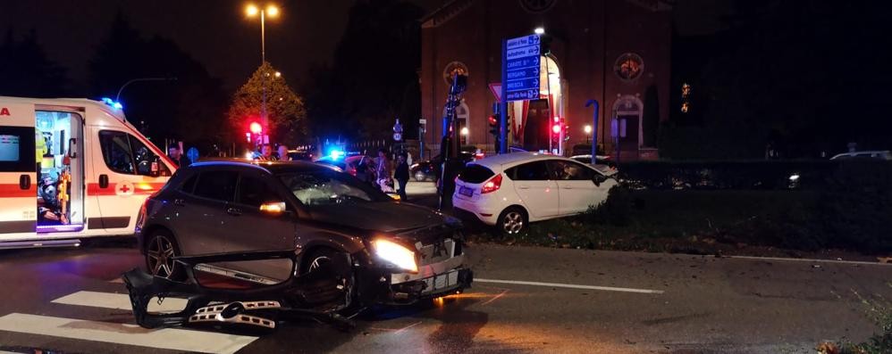 Monza incidente viale Battisti Monti Tognetti