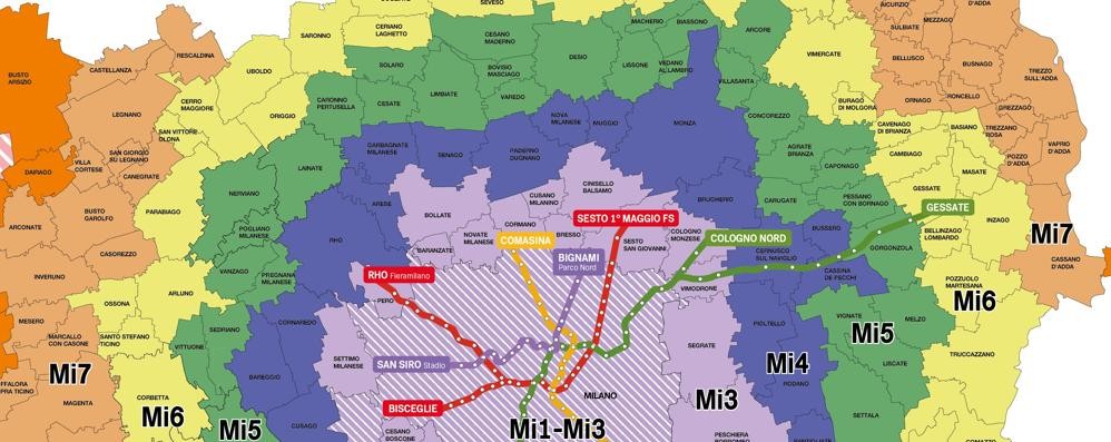 Trasporti: sistema tariffario integrato con la suddivisione in corone