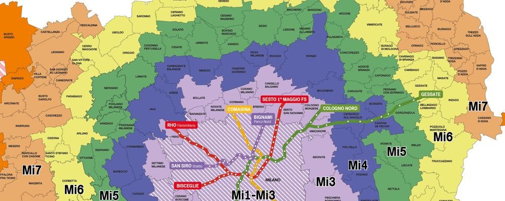 Trasporti: sistema tariffario integrato con la suddivisione in corone