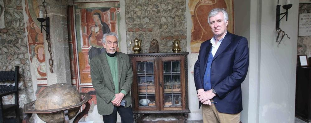 Vimercate Villa Banfi: Federico Banfi, a destra, con il cognato Dante