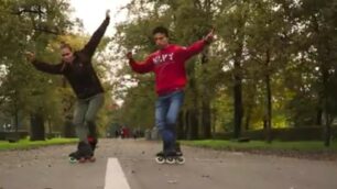 Skating Guslandi e Rubio al Parco di Monza - dal video su Youtube