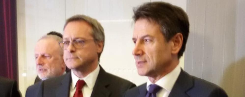 Carlo Bonomi e il presidente del consiglio Giuseppe Conte