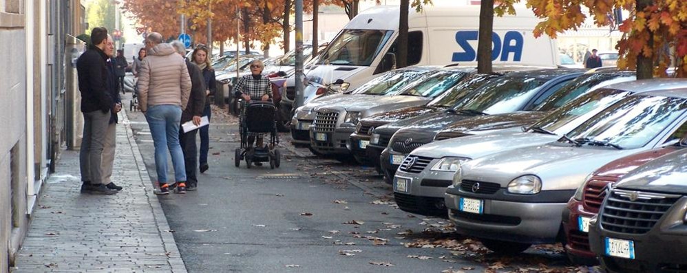 Seregno - I posti auto di corso Matteotti, riconvertiti da zona disco a pagamento