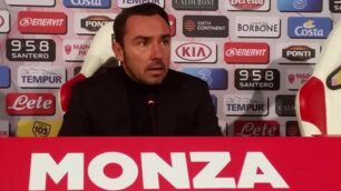 Calcio Monza serie C, mister Cristian Brocchi in conferenza stampa