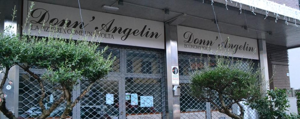 Pizzeria chiusa Donn’Angelin a Lissone