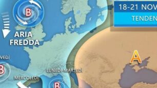 La grafica di 3bmeteo per il 18-21 novembre 2019