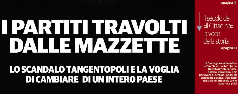 il Cittadino giovedì 21 novembre 2019 prima pagina speciale Centoventi